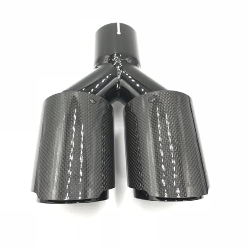 Scarico Punta Coda 1 pezzo 89 Mm Out Universale Vernice Nera Terminale Di Scarico In Fibra Di Carbonio Lucido Tubo Marmitta Per Accessori Auto Bocca Terminale Tubo