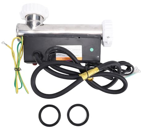 Asixxsix Riscaldatore per Vasca idromassaggio, termostato per scaldabagno Elettrico da 3 kW, regolatore di Temperatura, per Vasca da Bagno Portatile per Piscina e Spa