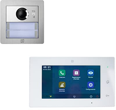 FARFISA Kit videocitofono monofamiliare 'Pluggy Plus' connesso Wifi - 1SEPG+