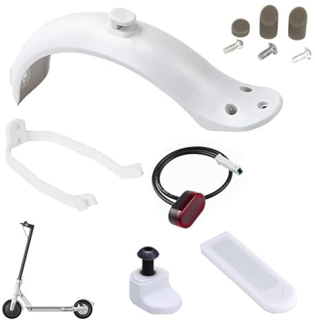 Xiciki Garde Boue pour Xiaomi M365, Trottinette Électrique Xiaomi Scooter avec Feu Arrière, Support, Visserie et Protection Étanche Tableau de Bord pour Trottinette Adulte