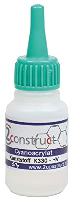 Sekundenkleber Kunststoff K 330 - HV, hochviskos/dickflüssig 50g Flasche