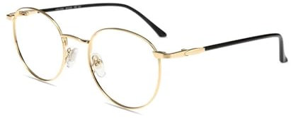 Firmoo Gafas Luz Azul para Mujer Hombre, Gafas Filtro Antifatiga Anti-luz Azul y contra UV400 Ordenador Gaming PC de Gafas Montura de Metal Moda