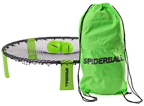 Ocean 5 Spiderball Set, Ball-Spiel mit Netz, 3 Bällen und Tragetasche - zum Spielen im Park, Garten, Strand oder im Haus - für Kinder und Erwachsene