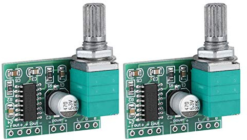 DC 5V ljudförstärkarkort, dubbelkanal PAM8403 stereoförstärkarkortmodul med potentiometer, 2 st