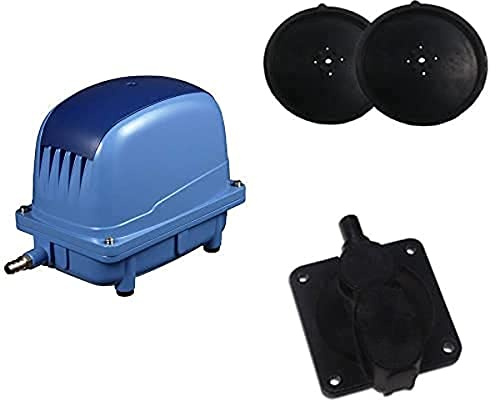 AquaForte Energiesparende Luftpumpe AP-45, 47 l/min (bei 1 m), Max. Druck: 3 m, 25 W + Luftkammerset AP-35/45, Ersatzteil, Schwarz, Weiß + Membranenset AP-35/45, Ersatzteil, Schwarz, Weiß
