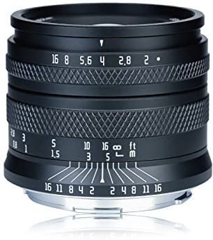 AstrHori 50 mm F2.0 Vollformat-Porträtobjektiv mit großer Blende Kompatibel mit Panasonic LUMIX Olympus Micro 4/3 Mount Mirrorless Camera G1, G2, G3, G5, G6, G9, GH1, GH2, GH3, GH4, GH5 usw