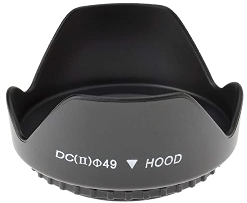 CABLEPELADO Parasol de Lente 49 mm | Capucha de Lente 49 mm | Parasol tulipán | Compatible con Canon, Nikon, etc | Apto para 49 mm