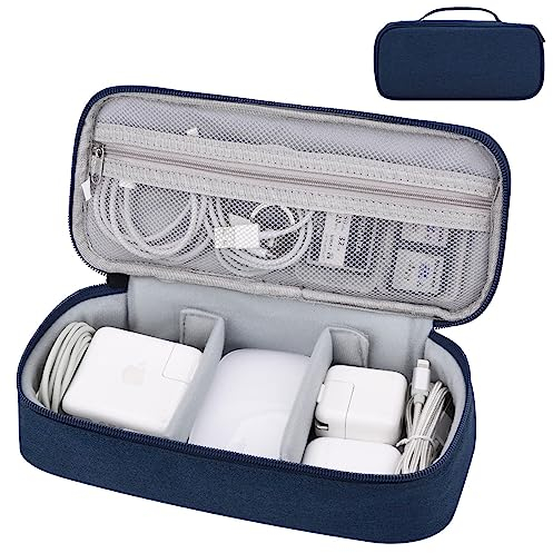 LTLSZRN Elektronik Zubehör Organizer, Kabeltasche, Kabel Organizer Tasche, Kabel Organizer Reise, Reise Elektronik Tasche, Ladekabel Organizer, Travel Organizer, ladekabel Tasche(Dunkelblau)