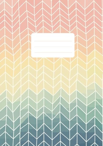 Schulheft in Lineatur 25, liniert, weißer Rand, 80 Seiten, A4: Geeignet für den Schulunterricht für etwa ein ganzes Schuljahr, zum Beispiel als Deutschheft sowie als Notizbuch