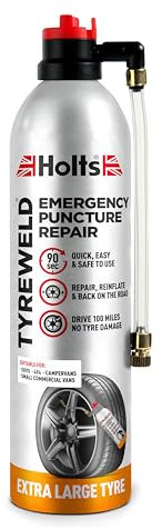 Holts Tyreweld Emergency Puncture Repair Tyre Sealant Kit, for Extra Large Tyres SUV 4X4 LCV & Vans, Repairs & Reinflates No tools or Jack needed, 600ml