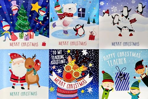 30 mini julkort för barn – roliga barndesigner