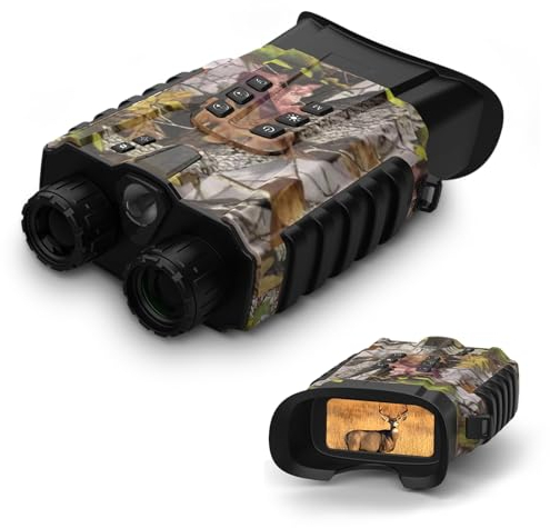 Kavolet Nachtsichtgeräte, Nachtsicht Fernglas 500M, Nachtsichtfernglas mit Vollfarb-Nachtsicht, 4X optischer Zoom, 8X Digitalzoom Wiederaufladbarer 5200mAh für Vogelbeobachtung Camping Jagd