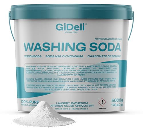 Soda da 5 kg di carbonato di sodio NA2CO3, detersivo per bucato in secchio