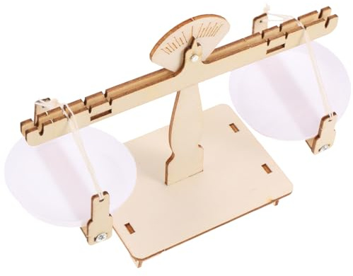 HONMEET Holz Balance Waage Lernspielzeug DIY Waage Kreatives Wissenschaftskit für Montessori Pädagogisch Sicheres Bastelspielzeug