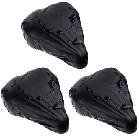 ShigKeu 3 Pack Bike Seat Rain Cover Saddle Cover Water and Dust Resistant Bike Saddle Cover with Elastic Easy To Carry Saddle Rain Cover Bicycle Saddle Such As Road Bike Mountain Bike