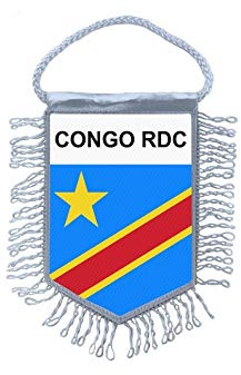 Mini banner flag pennant window mirror cars country banner congo rdc
