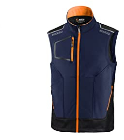 Sparco Gilet da Lavoro Illinois Tech Light Vest da Uomo. Smanicato tecnico idrorepellente e antivento con inserti rinforzati anti-abrasione sulle spalle.
