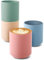 Cosumy Tazas de Cafe - 4 Tazas para Capuchino en Color Pastel - Cerámica Resistente al Calor - Minimalista & Apilable - Aptas para Lavavajillas - 200 ml
