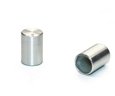 10st 10 * 15mm Aluminiumlegering Knopp Cap 10mm*15mminner Hål 6mm Förstärkare Ljudvolym Potentiometer Diy Knopp,silver