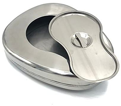 Padelle da Letto in Acciaio Inossidabile Padelle da Letto per Adulti, Padelle da Letto Portatili Letto da Bidet in Acciaio Inossidabile per Pazienti Costretti a Letto Donna Incinta E Uomo Anziano