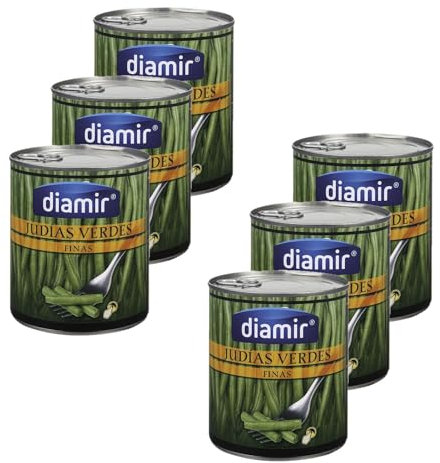diamir Lot 6x Haricot vert fin coupé - 4/4 - Boîte 780g