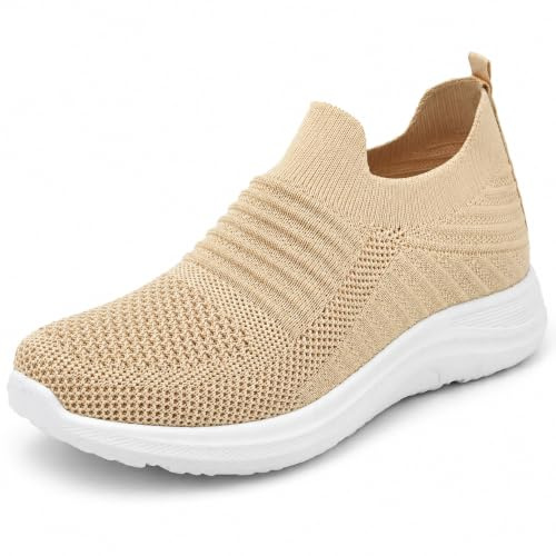 JOMIX Scarpe Senza Lacci Donna Estive Comode Leggere Traspiranti Casual Sneakers Slip On Ginnastica Camminata PD2403 Rosa, 37