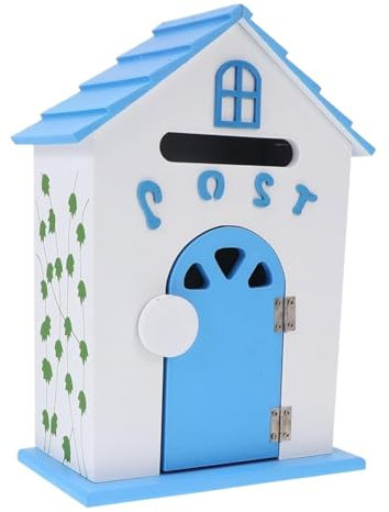DGSYUAN Cassetta per Lettere Cassetta Postale da Parete per Giornali, Decorazioni per La Casa, Ufficio, Casa, da Appendere alla Parete. Cassetta Postale in Stile Rustico Cassetta Postale(Blue)