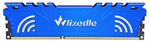Wlizedle DDR4 3200MHz XMP 2.0 Desktop Memory RAM 8GB CL16 UDIMM, PC Arbeitsspeicher PC4-25600 288-Pin 1,35V Non-ECC Computer Speicher Upgrade für Rechner, Blau