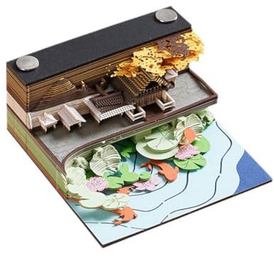 XIAOBAN 3D-Papierschnitz-Notizblock, Kalender, Memo, Desktop-Dekoration, Weihnachten, Studenten, Büro, Geschenkblock, Studie J8e2