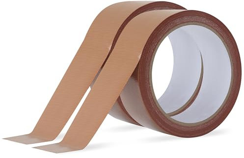 JUNART 2 rollos de cinta blindada muy resistente al agua, 4 cm x 10 m, color marrón, cintas de embalaje de alta adherencia para juntas de tubos, reparaciones de techo, sellado de tiendas, etc.