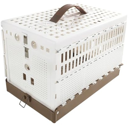 Small Cage - Foldable Double-Lock Parrot Carrier, Portable Aviary Enclosure, Lightweight Travel House, Ventilated Shelter, Secure Training Habitat | Indoor Outdoor Training Carrier, Pet