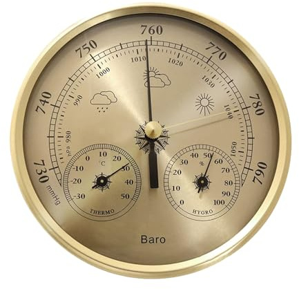 Barometro Pressione Atmosferica,Monitoraggio Umidità di Alta Precisione | Barometro ad alta precisione per la casa - Per utilizzo in barca, campeggio, all'aperto, al chiuso, casa, donne e
