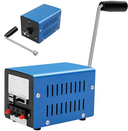 ROGONPDK 20 W handvevgenerator, laddare Dynamo, bärbar utomhus nöddynamotor, USB-generator, manuell strömförsörjning nödladdare, vevgeneratorer, camping nödkommunikation nödström