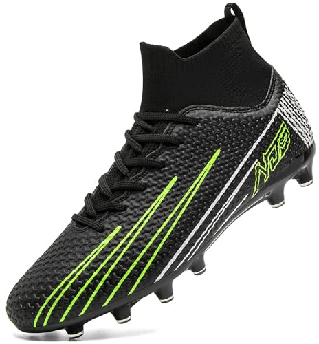 DimaiGlobal Men's Football Boots High top Astro Turf Trainers Women's Outdoor Spikes Firm Ground Training Soccer Cleats
