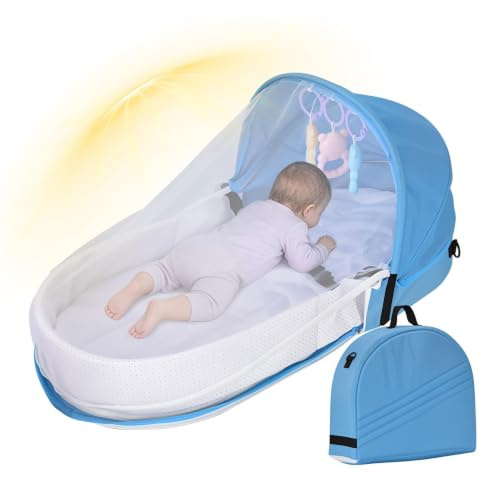 Resebädd för barn Lättviktig Resesäng Med Insektsnät | Babynest-resesäng För camping, för flygresor, för rummet, för golvet, för sängkanten, för dagis, för soffan, för middagslur