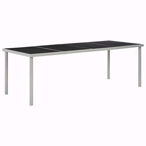 vidaXL Gartentisch 220x90cm Stahl Esstisch Terrassentisch Balkontisch Tisch