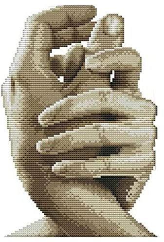 Cukol Kit Punto Croce Prestampato Mano Nella Mano, Ricami Disegni Punto Croce Kit da Ricamare Quadri per Bambini Principianti, Set Kit Ricamo Punto Croce Schemi Completo Stampato Stampati Prestampati