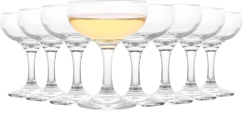 APACALI 8 Stück Sektschalen Glas Sektgläser, 150ML Coupe Gläser, Espresso Martini Gläser, Champagner Coupe, Cocktailschale, Cocktail Gläser, Coupette Glas für Zuhause, Restaurants und Partys