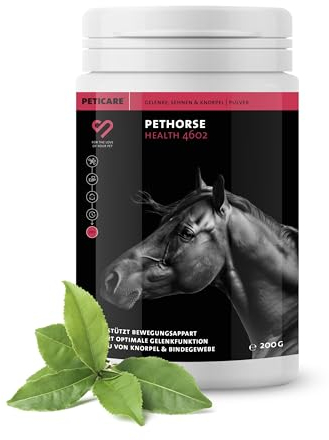 Peticare Polvere per Articolazioni Cavalli | Sostegno per Articolazioni, Anca & Tendini, Cartilagine | per Tutte Le età & Pony | Ingredienti Naturali, con MSM & Cozza Verde | petHorse Health 4602
