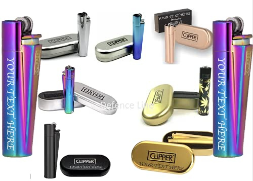 Limited Edition - Clipper Lighter ® Deep Laser Engraved Personalised Metal - Engraving Included for Birthdays, Anniversaries, Weddings and Valentines - DL243
