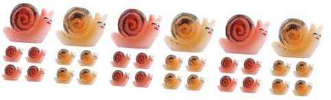 Sosoport 30pièces Figurines De Snail Résine Décor Adorable pour Jardin Maison Et Accessoires De Décoration Résine pour Extérieur Et Intérieur