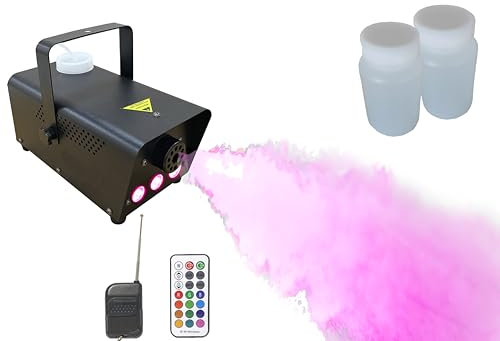 LED Nebelmaschine mit Fernbedienung & Farbwechsel - inkl. Nebelfluid