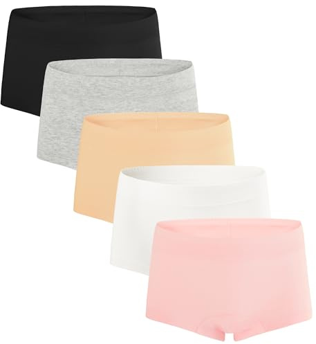 INNERSY Trosor flickor bomull mjuka Culotte trosor 8–16 år 5-pack