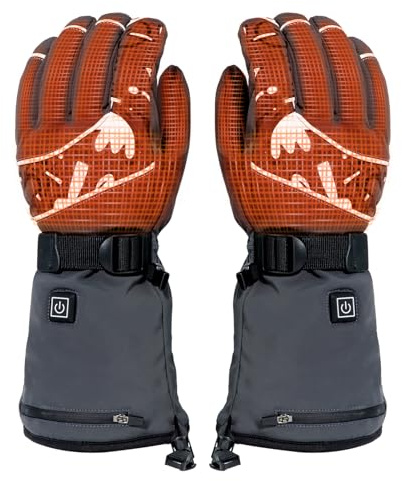 Minthouz Gant Chauffant, 5V Rechargeables Gants Chauffants électriques étanches pour écran Tactile, pour l'hiver, Le Travail en Plein air,la Chasse - L