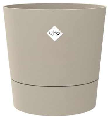 elho Foss Round 30cm - Indoor Plant Pot - 100% Recycled Plastic - Ø 29.5 x H 29.1 cm - Beige/Mushroom Beige