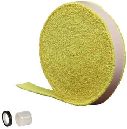 CIGPKLO greppband tennisracket 1 rulle 5 m handdukstejp för badminton, tennisracket, greppband, halkfritt svettband