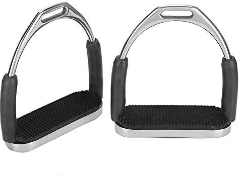 Annadue Estribos para Montar a Caballo, Estribos Acolchados para Silla de Montar con Cubrezapatos, Absorción de Impactos para en Senderos, Tachuela Cómoda para Uso Durante Todo el Día