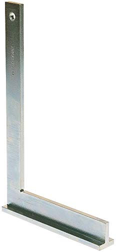 JeCo Profi Schlosserwinkel mit Anschlag - Anschlagwinkel - Schenkellänge 600x330mm - Aus Stahl, verzinkt - Für Anreiß- und Richtarbeiten