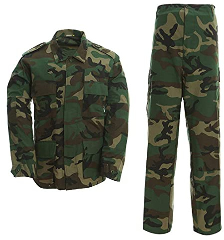 LANBAOSI Men's Tactical Hunting Uniform Combat Suit Shirt Jacket Coat and Pants Set