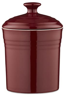 Barbary & Oak BO875006RED Foundry Small Storage Jar, 17cm, Bordeaux Red